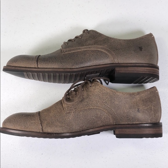 FRYE Scott Cap Toe Taupe Oxford Dress Shoes main image 5